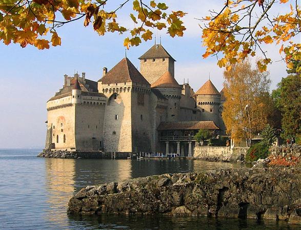 Zamek Chillon w pobliżu Montreux